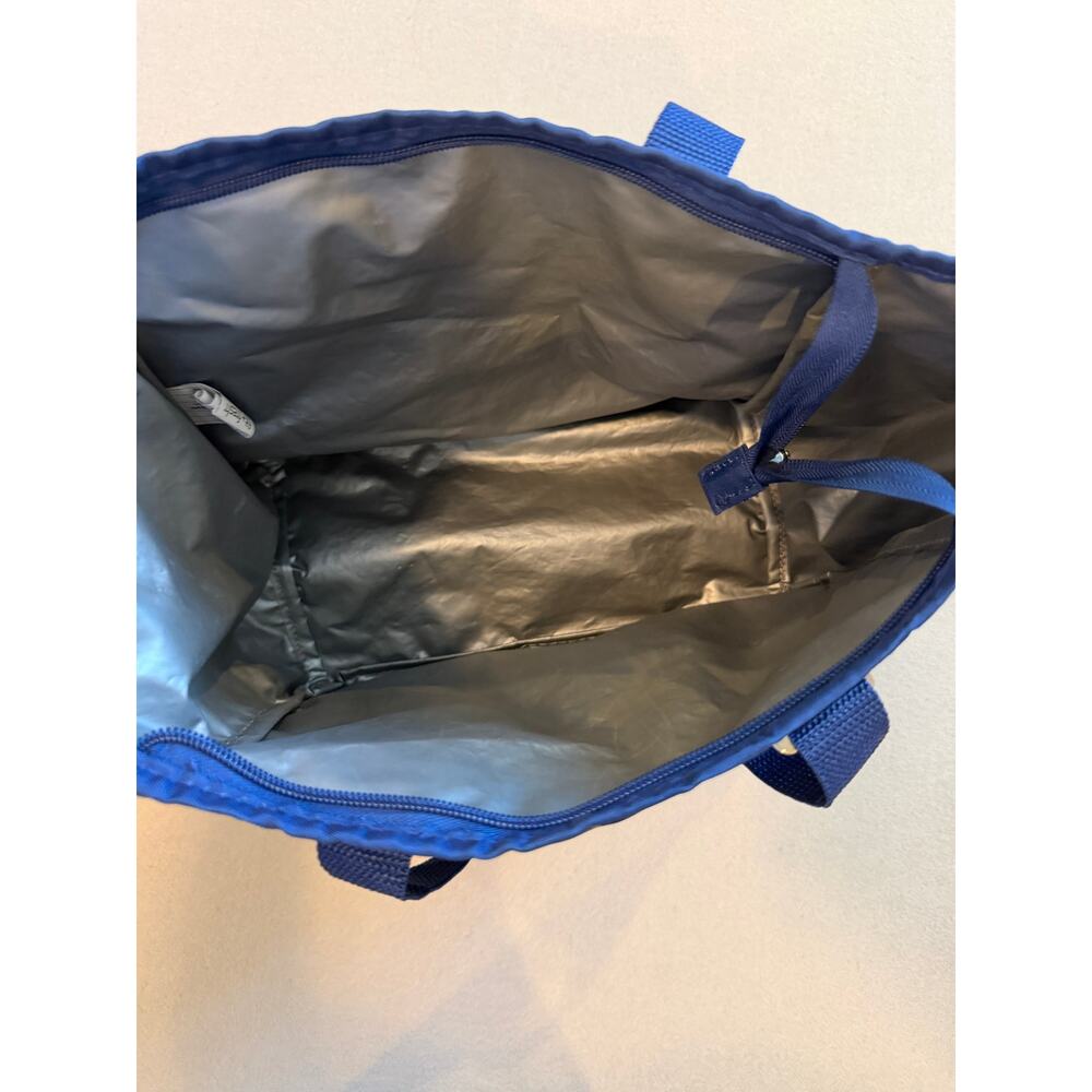Rongrong DeVoe Dog Print Insulated Tote Bag Blue Lunch Bag Pet Lover Cooler Tote - Picture 6 of 7